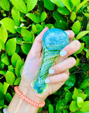 Green Swirl Glass Pipe