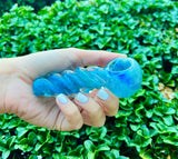 Twisted Glass Pipe-Blue